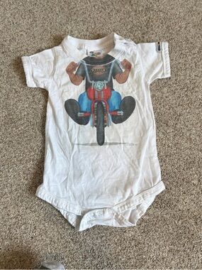 baby onesie biker motorbike  size 12 months